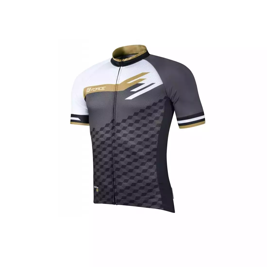 Cycling Jersey Pattern Yellow Black White Men Polo Shirt Short