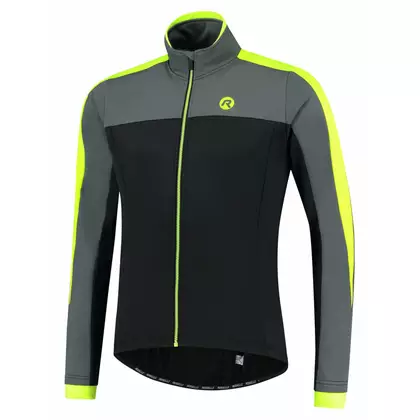 Rogelli EXTREME winter bicycle jacket, Black-fluor-yellow 003.020